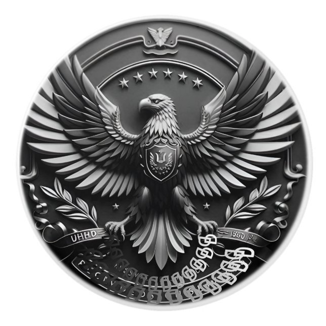 Bouton en céramique peint à la main - Armoire arti (Devant)