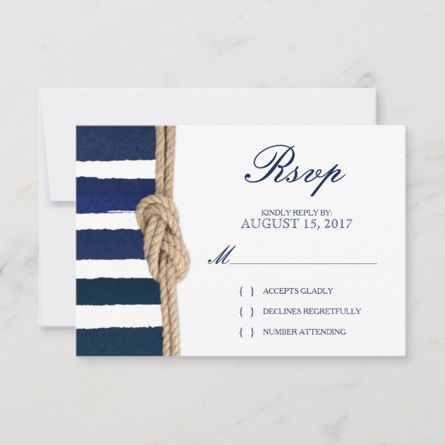 Bouton et aquarelle marine RSVP (Devant)