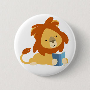 Bouton Lion Bouton Lion à lecture mignonne Badge