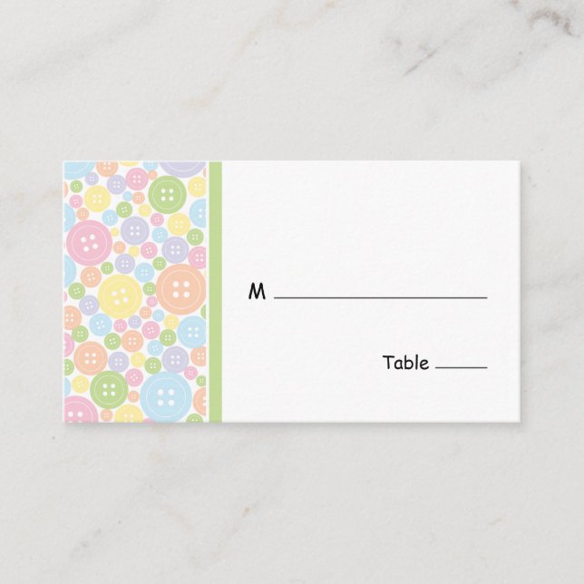 Bouton mou | Carte de siège de table (Devant)