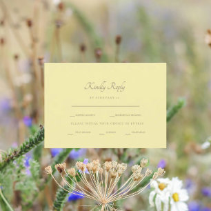 Bouton officiel Options de dîner jaune RSVP