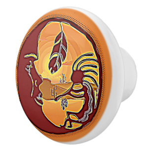 Bouton paysage - Plume de lune Kokopelli 1