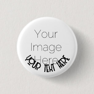 Bouton photo personnalisé - Badge avec texte perso