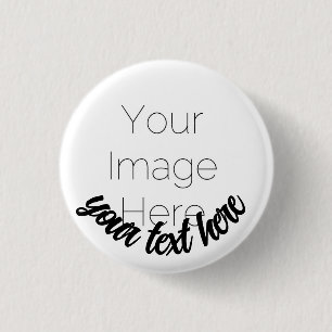 Bouton photo personnalisé - Badge avec texte perso
