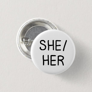 bouton pronom broche de badge manuscrite