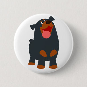 Bouton Rottweiler de dessin sympa Badge