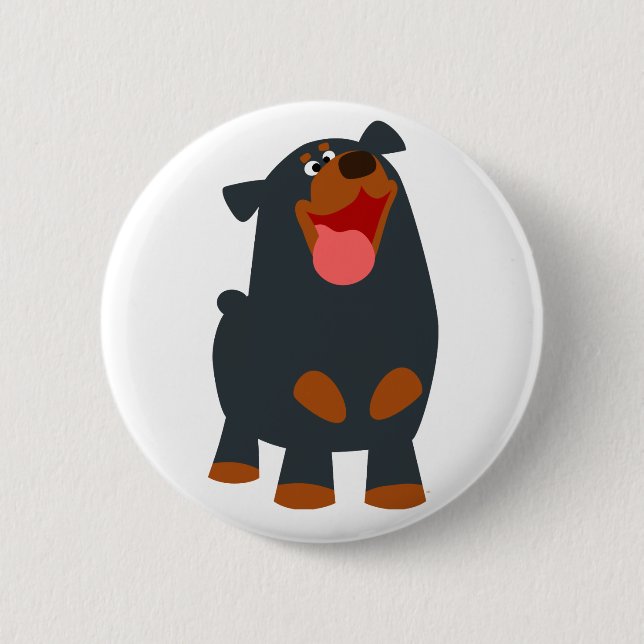 Bouton Rottweiler de dessin sympa Badge (Devant)