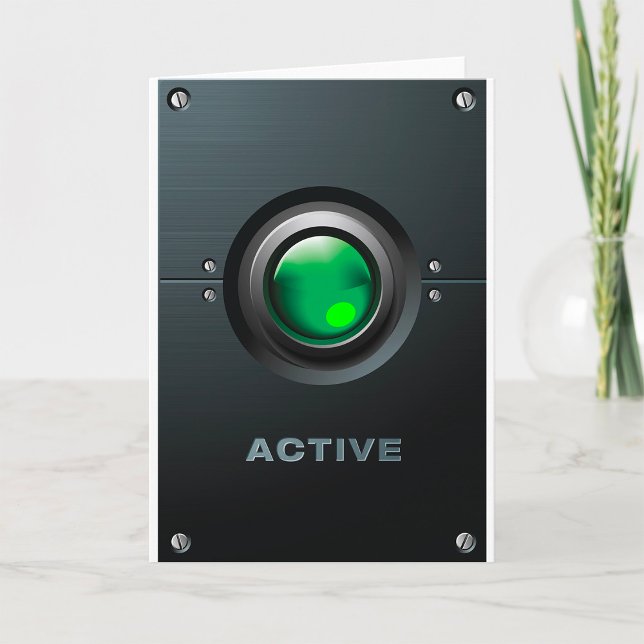 Bouton vert actif Cartes de voeux (Créateur téléchargé)