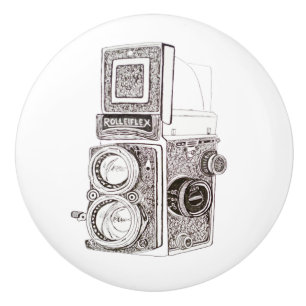 Bouton vintage de tiroir d'appareil-photo