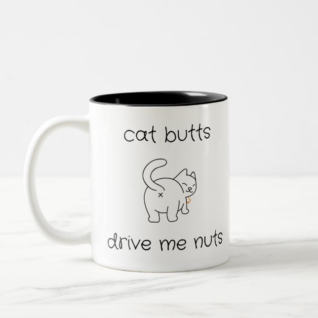 Boutons de chat me conduire noix café thé Mug (Gauche)