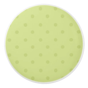 Boutons de dressoir de cabinet vert lime à pois