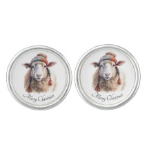 Chapeau d'hiver Mouton de Noël Texte personnalisé