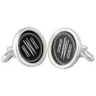 Initiales de monogramme élégant noir et blanc pour