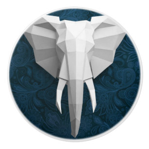 Boutons de porte/tiroir en céramique - Eléphant 3D
