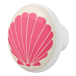 Boutons de tiroir à coquille de petite plage