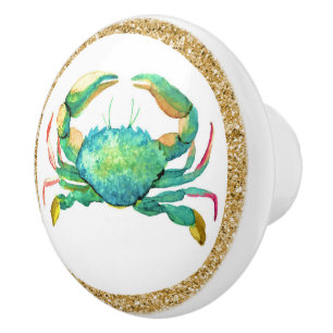 Boutons de tiroir de crabe de plage
