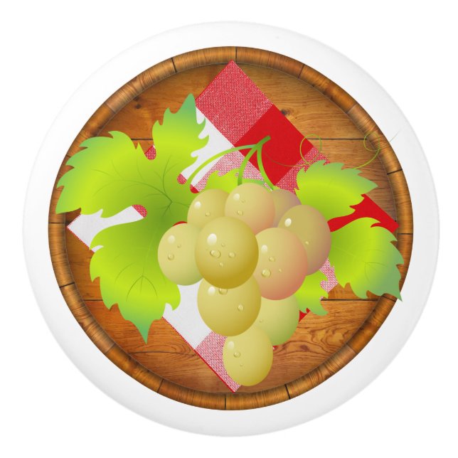 Boutons de tiroir de raisins à vin (Devant)