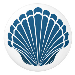 Boutons de tiroirs en coquille de mer de plage - S