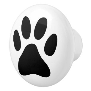 Boutons de traction empreinte de patte de chien et