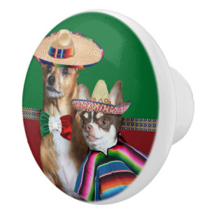 Boutons décoratifs de tiroir de chiwawas mexicain