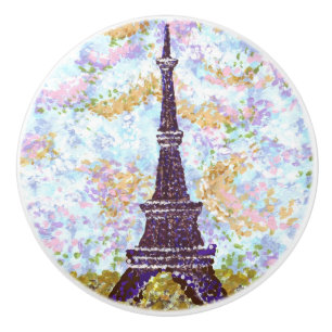 Boutons en céramique de tiroir de Pointillism de