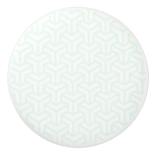 Boutons en céramique géométrique vert clair