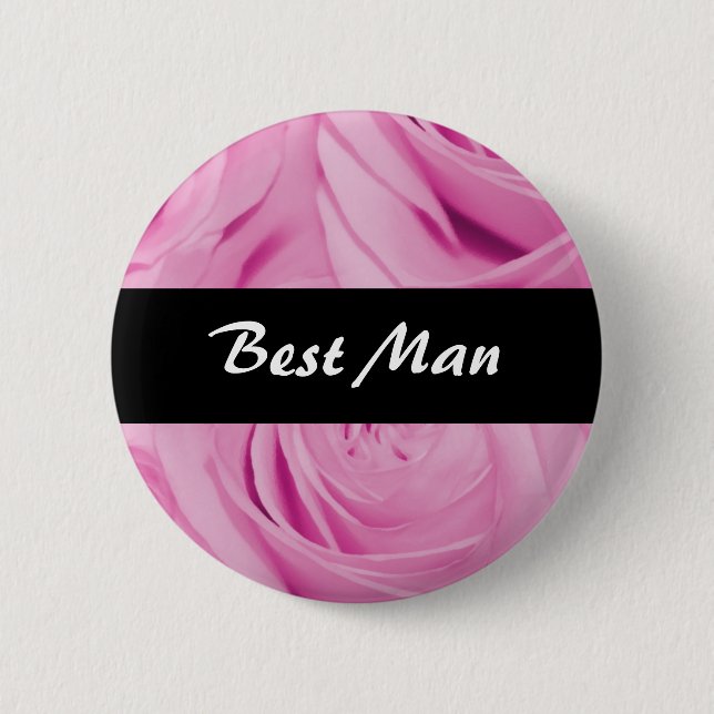Boutons et badges rose Mariage - personnaliser (Devant)