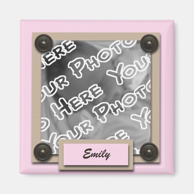 Boutons et supports roses Magnet (Devant)