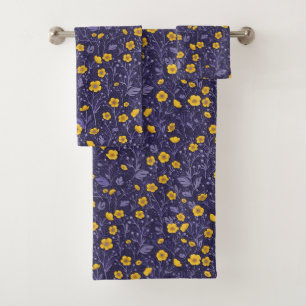 Boutons jaunes et violets