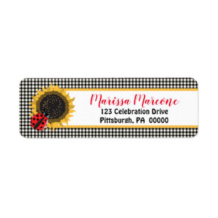 Boutons mignons et Tournesols En vichy BW Checks