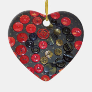 Boutons rouges et noirs vintages, Ornement