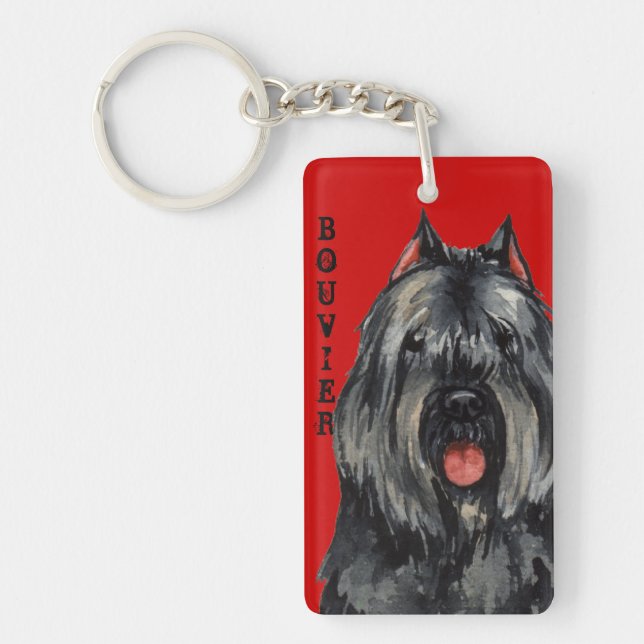 Bouvier Colour Block Keychain (Front)