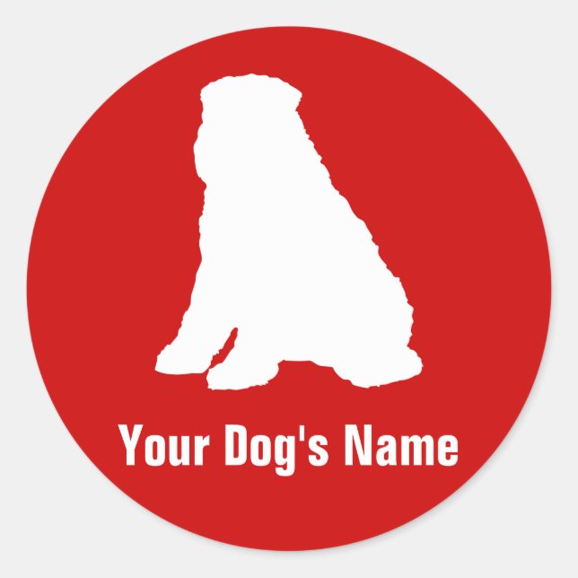 Bouvier des Flandres ブーヴィエ・デ・フランドル Classic Round Sticker (Front)