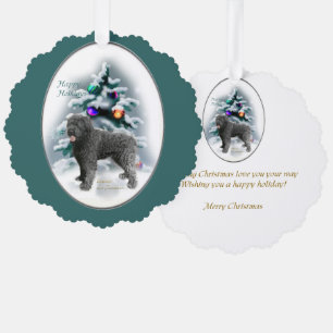 Bouvier des Flandres Christmas Ornament Card