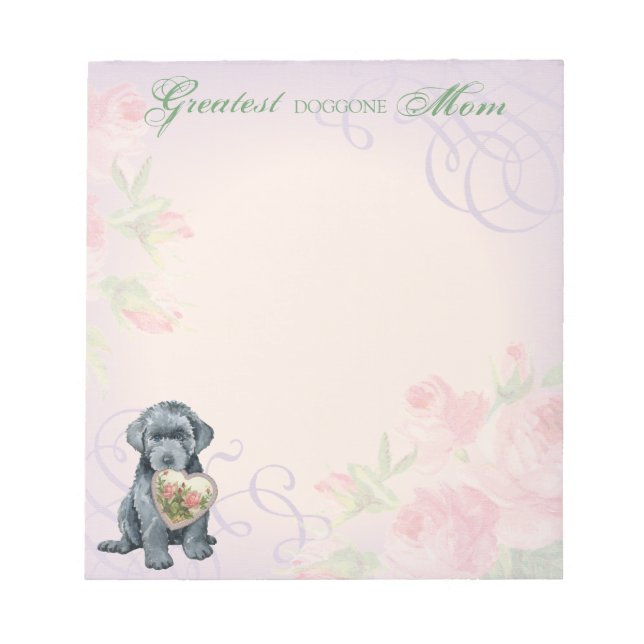 Bouvier des Flandres Coeur Maman Bloc-notes (Devant)
