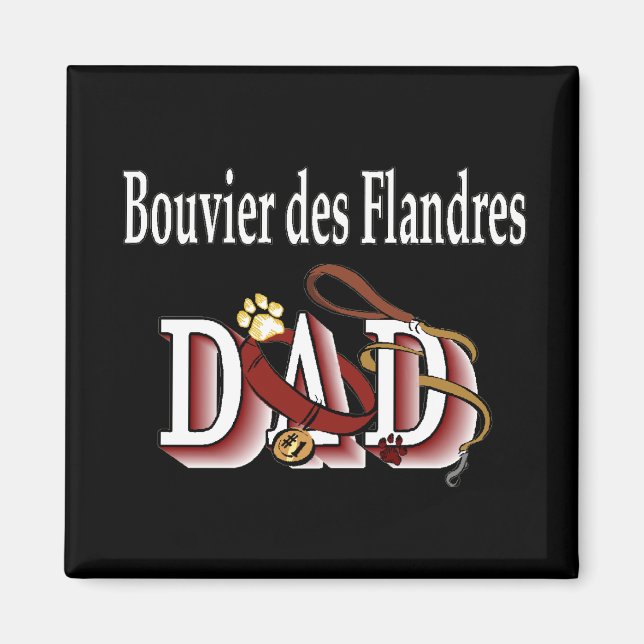 Bouvier des Flandres dad Magnet (Front)