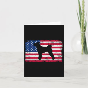 Bouvier Des Flandres Dog 4th Of July Patriotic Ame Card