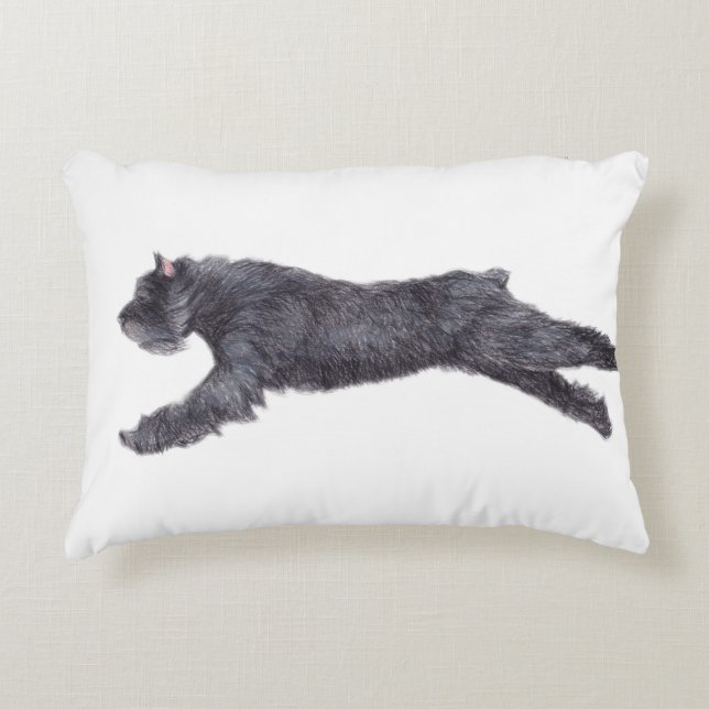 Bouvier des Flandres Dog Art Pillow (Front)