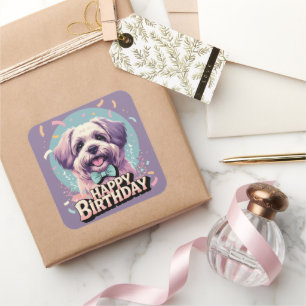 Bouvier des Flandres Dog Colourful  Square Sticker