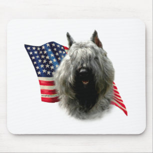 Bouvier des Flandres Flag Mouse Pad