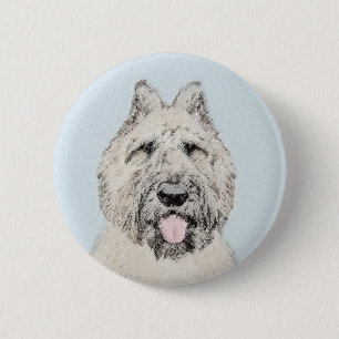 Bouvier des Flandres Painting - Original Dog Art 2 Inch Round Button