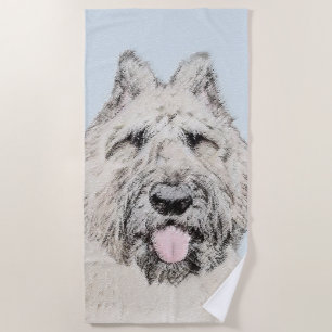 Bouvier des Flandres Painting - Original Dog Art Beach Towel