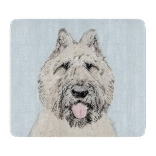 Bouvier des Flandres Painting - Original Dog Art Cutting Board