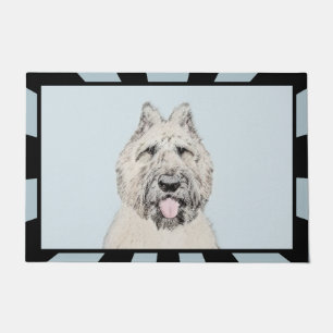 Bouvier des Flandres Painting - Original Dog Art Doormat