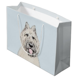 Bouvier des Flandres Painting - Original Dog Art Large Gift Bag