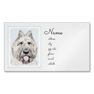 Bouvier des Flandres Painting - Original Dog Art Magnetic Business Card