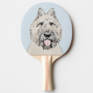 Bouvier des Flandres Painting - Original Dog Art Ping Pong Paddle