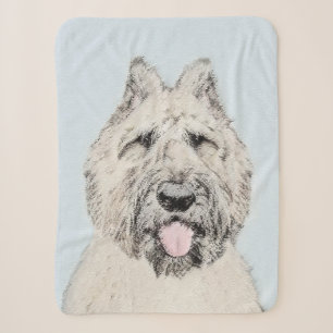 Bouvier des Flandres Painting - Original Dog Art Sherpa Blanket