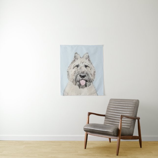 Bouvier des Flandres Painting - Original Dog Art Tapestry (In Situ)