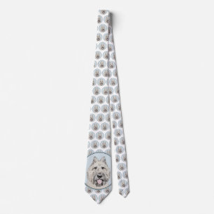 Bouvier des Flandres Painting - Original Dog Art Tie